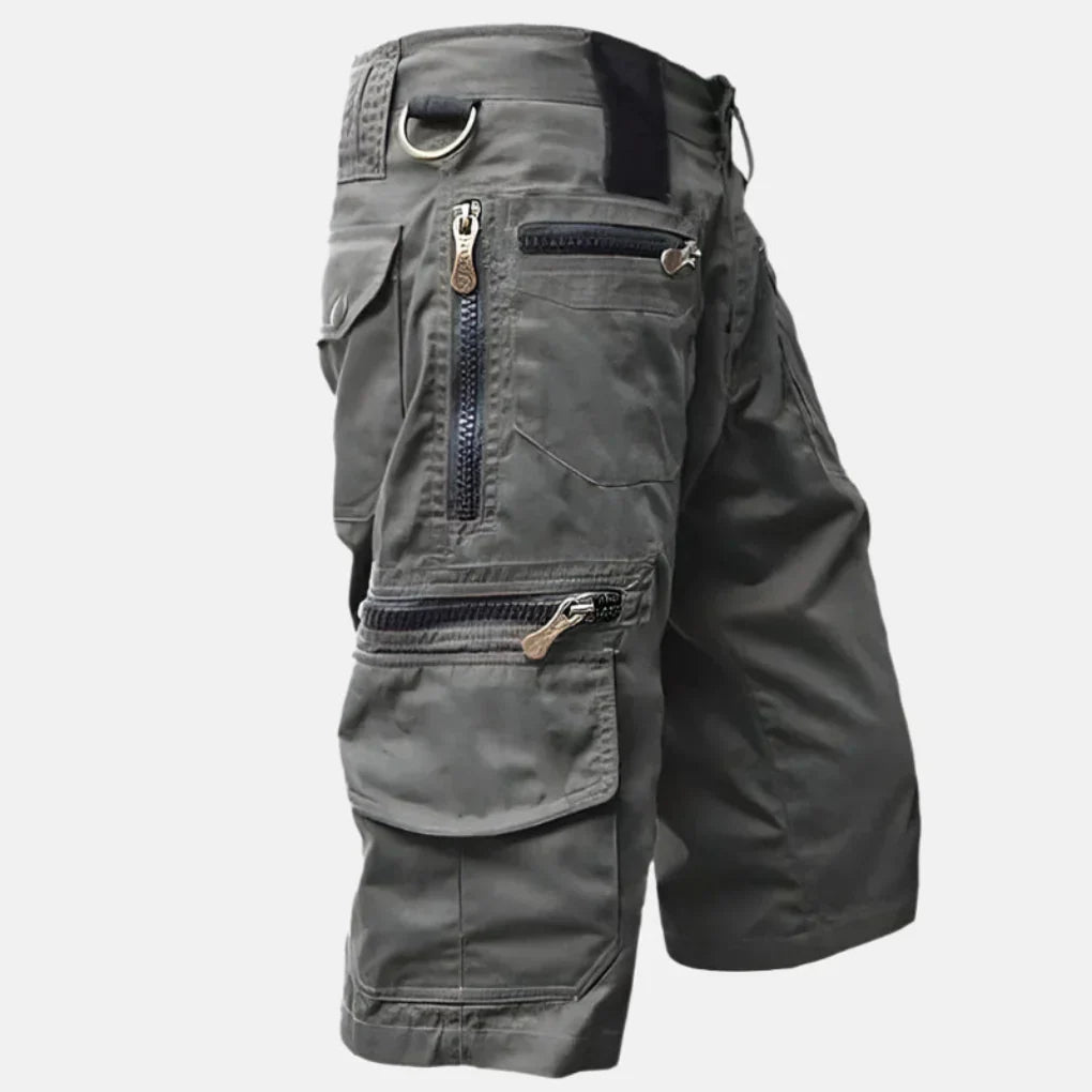 Momount Men Cargo Shorts – Multi-Pocket Zip D-Ring Tactical Work Utility