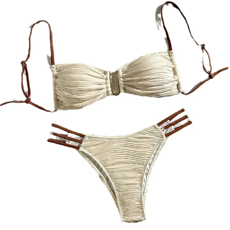 Momount Women Bandeau Bikini Set