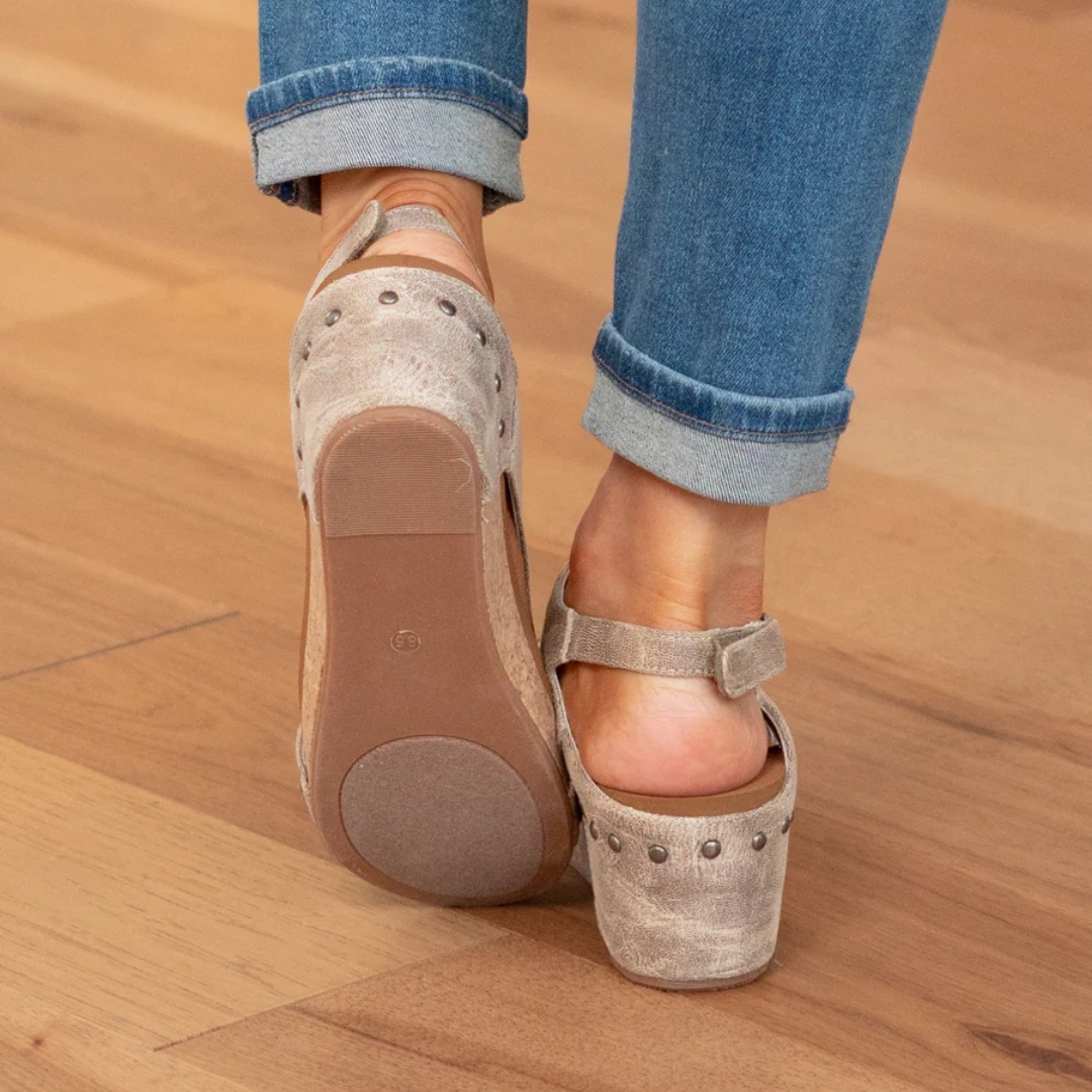 Momount Women Wedge Sandals Comfort Cork Platform Casual Summer Cushioned Support Lightweight Open Toe Slip On