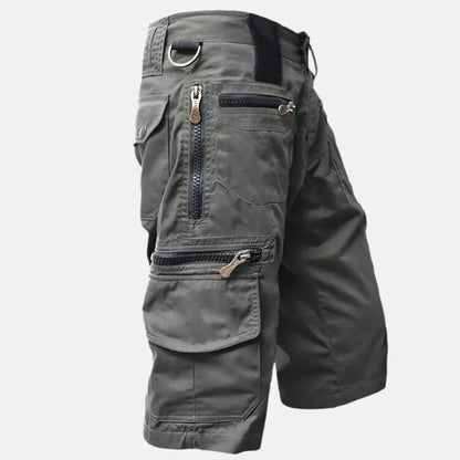 Momount Men Cargo Shorts – Multi-Pocket Zip D-Ring Tactical Work Utility