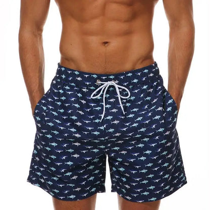 Momount Men Swim Shorts – Striped Drawstring Quick Dry Summer Beach