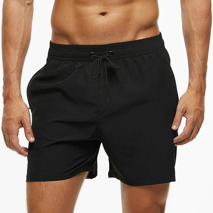 Momount Men Swim Shorts – Elastic Waist Mesh Liner Drawstring Pocket