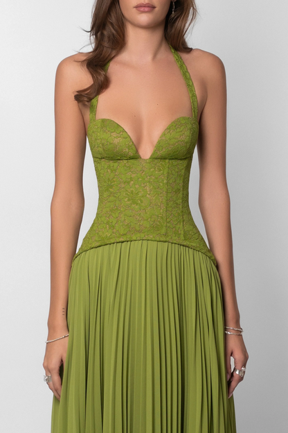 Cosima | Elegant Satin One Shoulder Cape Sleeveless Evening Maxi Dress